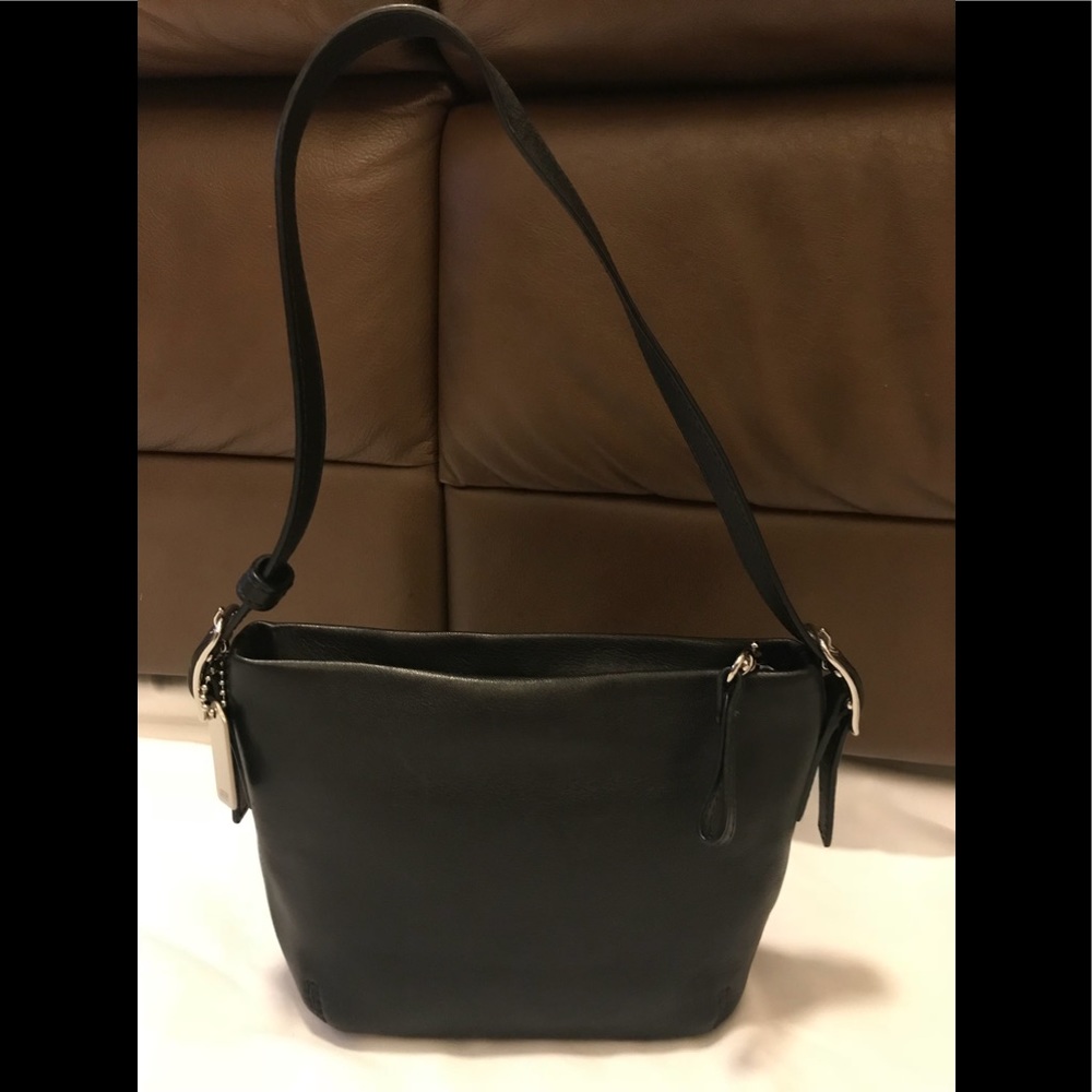 Coach Black Leather Mini Shoulder Bag